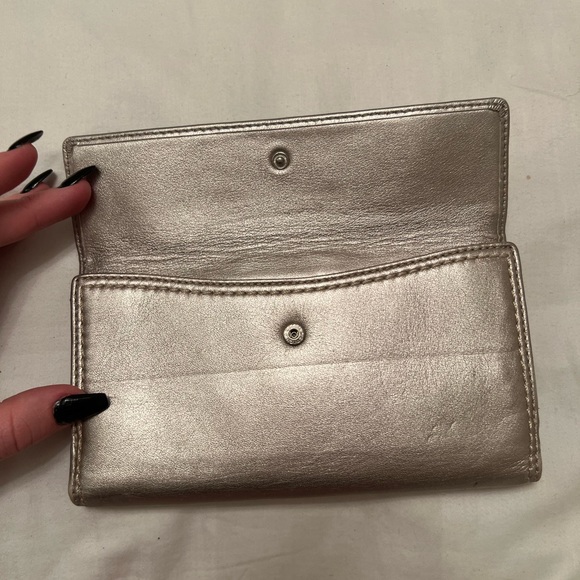 Coach Silver Turn Lock Wallet - Picture 3 of 9